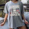 Elementary Level Complete Gamer Class Of 2025 Graduation Women's Comfort Colors T-Shirt Gray