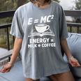 EMC2 Energy Milk x Coffee Science Book Math Lover Women's Comfort Colors T-Shirt Gray EMC2 Energy Milk x Coffee Science Book Math Lover Women's Comfort Colors T-Shirt Gray