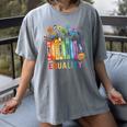 Equal Rights Book Flower Equality Peace Love Kindness Book Women's Comfort Colors T-Shirt Gray