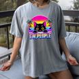 Ew Cat Misanthrope Introvert Synthwave 80s Women's Comfort Colors T-Shirt Gray Ew Cat Misanthrope Introvert Synthwave 80s Women's Comfort Colors T-Shirt Gray
