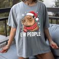Ew People Capybara Christmas Introvert Holiday Humor Women's Comfort Colors T-Shirt Gray