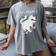 Ew People Cat Skateboard Introvert Sarcastic Humor Women's Comfort Colors T-Shirt Gray Ew People Cat Skateboard Introvert Sarcastic Humor Women's Comfort Colors T-Shirt Gray