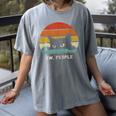 Ew People Retro Cat Cat Lover Introvert Women's Comfort Colors T-Shirt Gray Ew People Retro Cat Cat Lover Introvert Women's Comfort Colors T-Shirt Gray