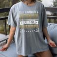 My Favorite Airman Calls Me Grandpa Airman Graduation Premium Women's Comfort Colors T-Shirt Gray
