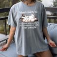 Felinetrovert Definition Cat Lover Introvert Humor Cats Women's Comfort Colors T-Shirt Gray