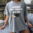 Finance Accounting Graduation Shirt Worked My Assets Off Women's Comfort Colors T-Shirt Gray