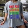 First Rule Of Introvert Club Is There Is No Introvert Club Women's Comfort Colors T-Shirt Gray