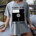 Floppy Disk Computer Nostalgia Fun PC Enthusiast History Women's Comfort Colors T-Shirt Gray