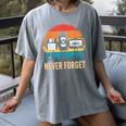 Never Forget Retro 80s 90s Floppy VHS Cassette Nostalgia Women's Comfort Colors T-Shirt Gray