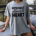 Friendly Introvert At Heart Raglan Baseball Tee Women's Comfort Colors T-Shirt Gray