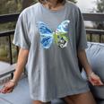 Frutiger Aero Aesthetic Butterfly Computer Fishes Scenery Women's Comfort Colors T-Shirt Gray Frutiger Aero Aesthetic Butterfly Computer Fishes Scenery Women's Comfort Colors T-Shirt Gray