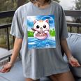 Frutiger Aero Aesthetic Tech Kawaii Ramen Cat Fishes Women's Comfort Colors T-Shirt Gray Frutiger Aero Aesthetic Tech Kawaii Ramen Cat Fishes Women's Comfort Colors T-Shirt Gray