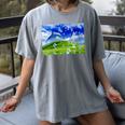 Frutiger Aero Dolphin Meadow Aesthetic Y2k 2000s Ironic Women's Comfort Colors T-Shirt Gray