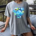 Frutiger Aero Metro Abstract Maximalism 2000s Nostalgia Women's Comfort Colors T-Shirt Gray