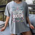 Future Doctor Graduation School Kids Toddler Women Men Women's Comfort Colors T-Shirt Gray