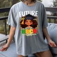 Future HBCU Grad Afro Girl College Graduation Kids Women's Comfort Colors T-Shirt Gray