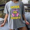 Gamer Girl Graduate Shirt Girls Kids Gamer Graduation Women's Comfort Colors T-Shirt Gray