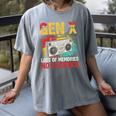 Gen X Lots Of Memories No Evidence Retro Nostalgia Humor Women's Comfort Colors T-Shirt Gray