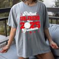 Girlfriend Of a 2025 Graduate Prom Graduation 25 VolleyBall Women's Comfort Colors T-Shirt Gray