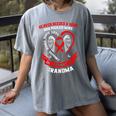 Go Red In Memory Of Grandma Heart Disease Awareness Graphic Women's Comfort Colors T-Shirt Gray Go Red In Memory Of Grandma Heart Disease Awareness Graphic Women's Comfort Colors T-Shirt Gray