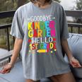 Goodbye Kinder Garten Hello 1st Grade Graduation 2024 Women's Comfort Colors T-Shirt Gray