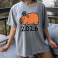 Grad Class Of 2026 Capybara Graduation Graduated Kids Women's Comfort Colors T-Shirt Gray