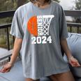 Graduate Senior Class Of 2024 Basketball Player Graduation Women's Comfort Colors T-Shirt Gray