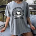 I Graduated Can I Go Back To Bed Now 2024 Graduation Panda Women's Comfort Colors T-Shirt Gray