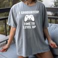 I Graduated Time To Level Up Graduation T-Shirt Women's Comfort Colors T-Shirt Gray