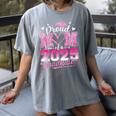Graduation 2025 Proud Mom Of 2025 Graduate Floral Women Women's Comfort Colors T-Shirt Gray