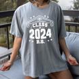 Graduation BS Class Of 2024 Grad Congratulations Graduate Women's Comfort Colors T-Shirt Gray