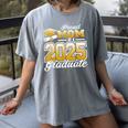 Graduation Family Matching Proud Mom Of A 2025 Graduate Women's Comfort Colors T-Shirt Gray