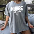 Graduation For Nurse Practitioners 2018 Nursing School Women's Comfort Colors T-Shirt Gray