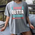 Graduation Shirt Straight Outta Preschool Class Of 2018 Tee Women's Comfort Colors T-Shirt Gray