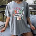 Groovy DSW Doctor Of Social Work Graduation DSW Graduate Women's Comfort Colors T-Shirt Gray