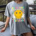 Groovy Next Stop 2nd Grade 1st Grade Graduation 2025 Premium Women's Comfort Colors T-Shirt Gray