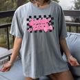 Groovy Senior Class Of 2026 Coquette Pink Bow Graduation Women's Comfort Colors T-Shirt Gray