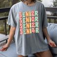 Groovy Senior Graduation Cute Groovy Senior Class Of 2024 Women's Comfort Colors T-Shirt Gray