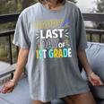 Happy Last Day Of 1st Grade Shirt Cutie Graduation Women's Comfort Colors T-Shirt Gray