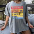 High School Level Complete Class Of 2024 Senior Graduation Women's Comfort Colors T-Shirt Gray