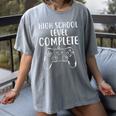 High School Level Complete Graduation Tee T-Shirt Women's Comfort Colors T-Shirt Gray