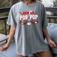 Hockey Senior Pop Pop Graduation Class Of 2026 Kids Women's Comfort Colors T-Shirt Gray