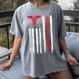 Hospice Aide American Flag Nurses Graduation Medical Women's Comfort Colors T-Shirt Gray