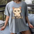 Introvert Anime Cat Ew People Women's Comfort Colors T-Shirt Gray Introvert Anime Cat Ew People Women's Comfort Colors T-Shirt Gray