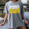 Introvert Antisocial Chicken Nugget Lover Foodie Women's Comfort Colors T-Shirt Gray