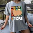 Introvert Capybara Rodent Animal Lover Antisocial Retro Women's Comfort Colors T-Shirt Gray