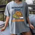 Introvert Mode Activated Low Social Battery Box Turtle Women's Comfort Colors T-Shirt Gray Introvert Mode Activated Low Social Battery Box Turtle Women's Comfort Colors T-Shirt Gray
