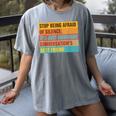 Introvert Stop Being Afraid Of Silence Just Awkward Women's Comfort Colors T-Shirt Gray Introvert Stop Being Afraid Of Silence Just Awkward Women's Comfort Colors T-Shirt Gray