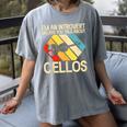 Im An Introvert Unless You Talk About Cellos Women's Comfort Colors T-Shirt Gray