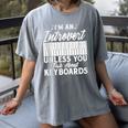 Im An Introvert Unless You Talk About Keyboards Player Women's Comfort Colors T-Shirt Gray